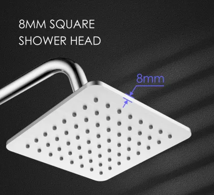Bathroom overhead shower heated shower head