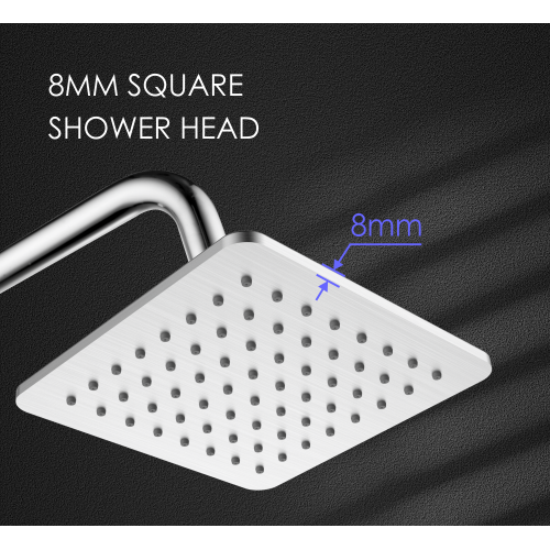 8mm Rain Shower Head 8mm Stainless Steel Square Shower Head Factory