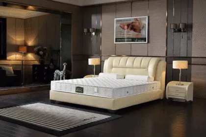 White Leather Cover Bed