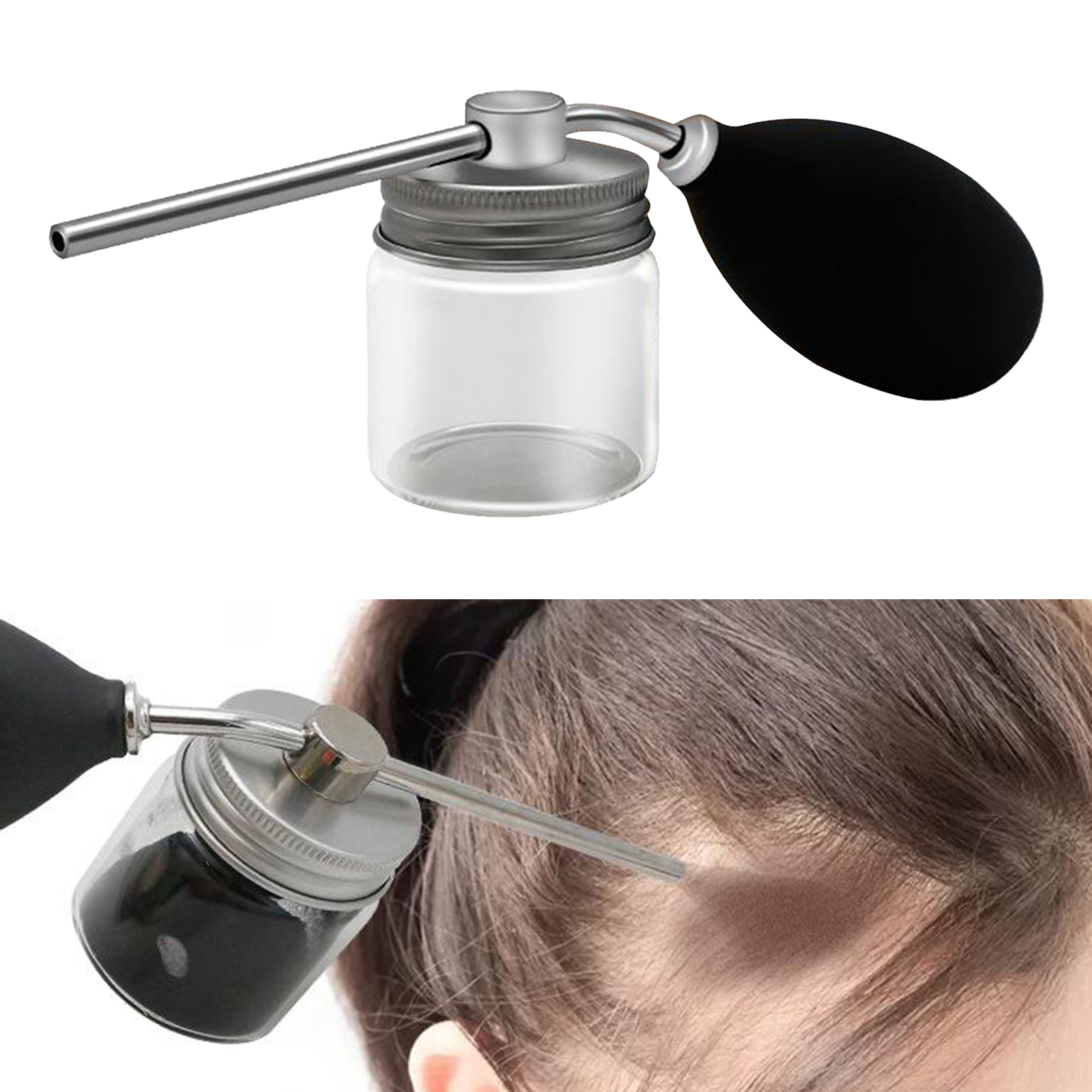 Refillable Talc Powder Blower Puffer Barbers Hairdressers Talcum Bottle Hair Salon Barber Powder