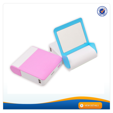 AWC326 foldable 8000mah mirror portable power bank for laptop