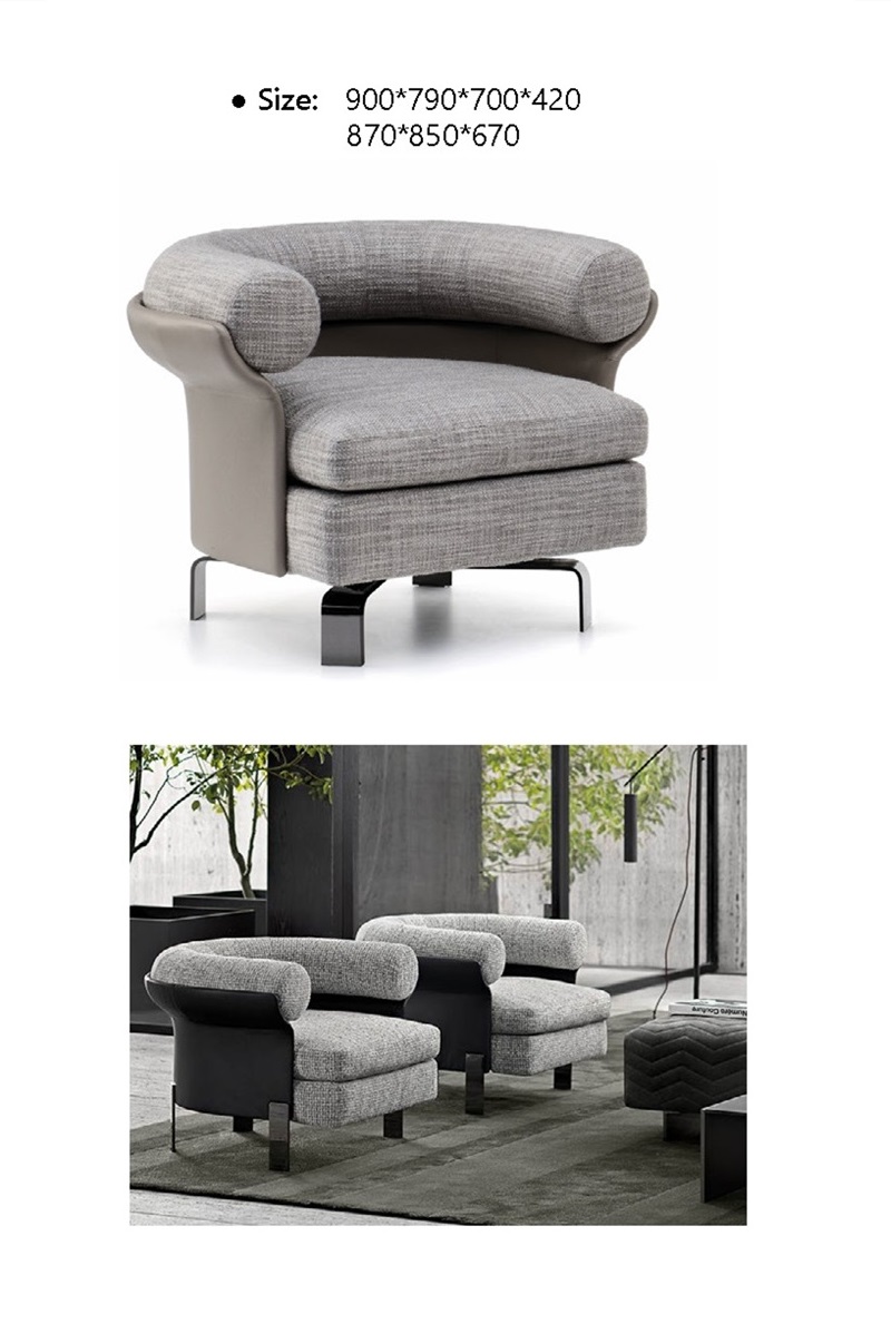 Modern Gray Fabric Sofa