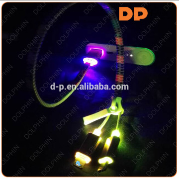 visible LED light zip charing cable 2 in 1 charger data cable for android and apple