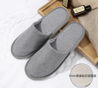 OEM Disposable Hotel Slippers - Breathable Linen for Hotels