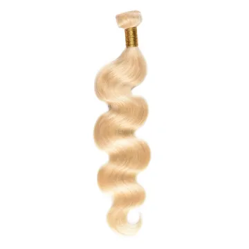 2021 Pre Colored Human Hair Body Wave Bundles Cuticle Aligned Virgin 613# Blonde Peruvian Human Hair Weave