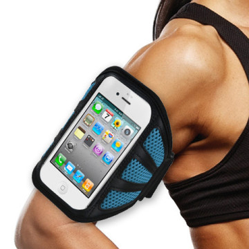 Black Blue Vertical Pouch Universal Sport Armband for All Models