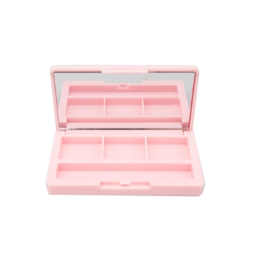 Customizable Rectangle 3 Color Eye Shadow Case with Mirror - Makeup Packaging Vendor