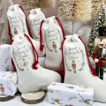 Tas Linen Stoking Natal yang Dipersonalisasi