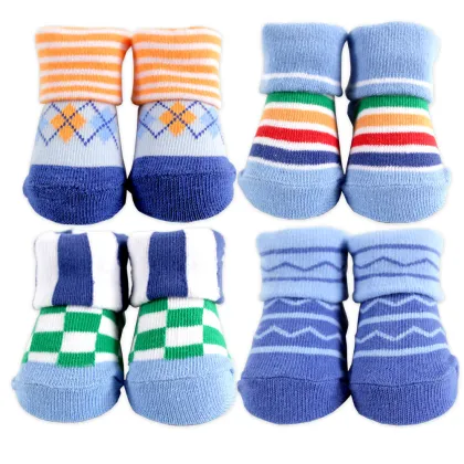 Luvable Friends 4-Piece Boy Novelty Socks Gift Set #07115