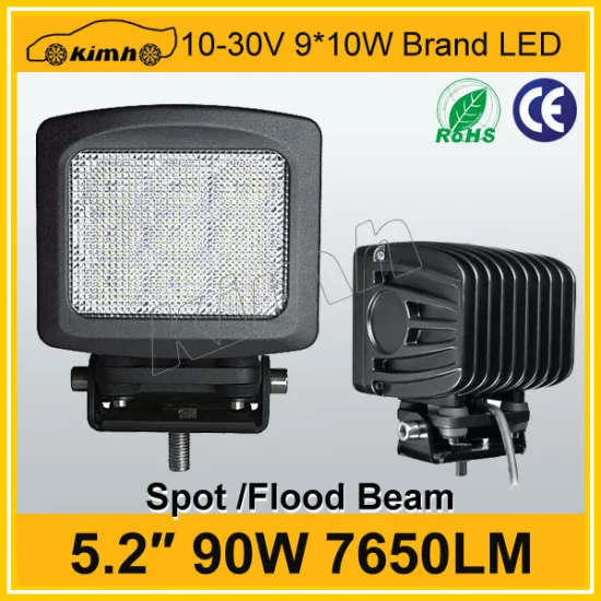 Hot sales 5.2" 90w 7650LM off road led work light bar