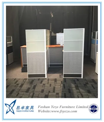 Formica fireproof board curved banding double office desk workstation modular