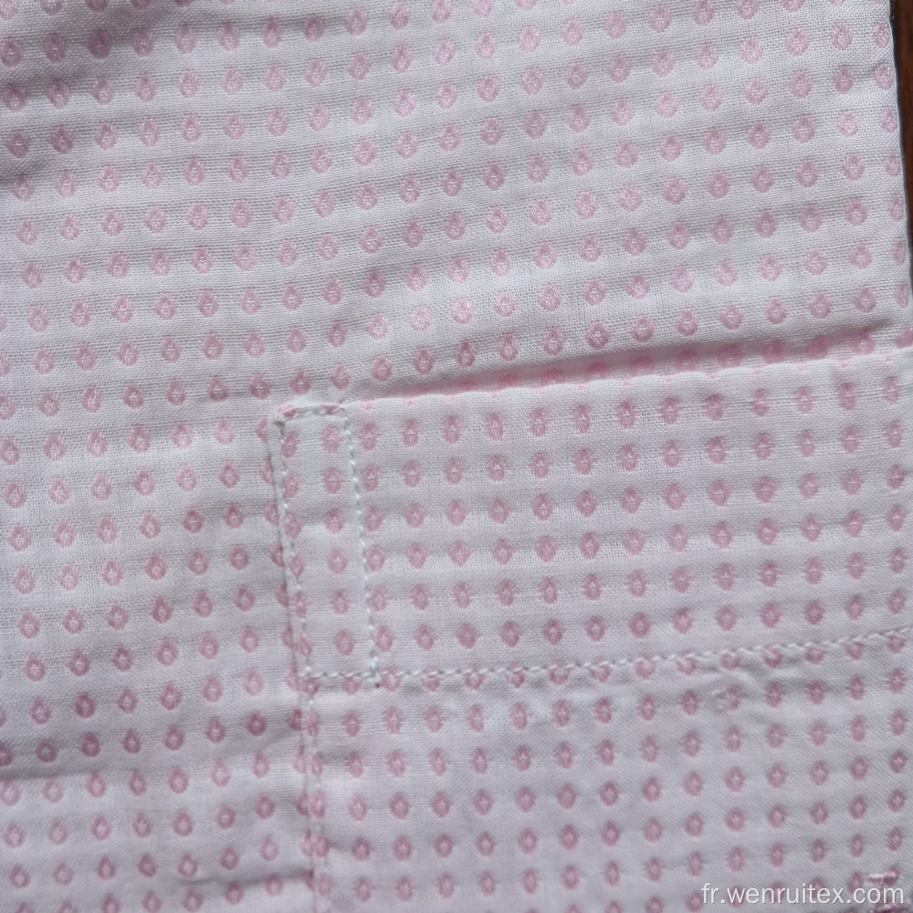 Chemises à manches longues pour hommes 100% coton à revers imprimé rose