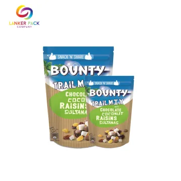 Laminated Plastic Aluminum Stand Up Pouches For Nuts