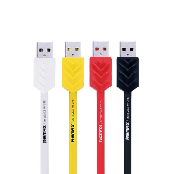 2015 Fishbone pattern remax usb cable Full Speed micro usb cable with led light