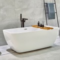 Ceramic Freestanding Bathtub 1700mm Oval Indoor Adult Acrylic Soaking Bathtub