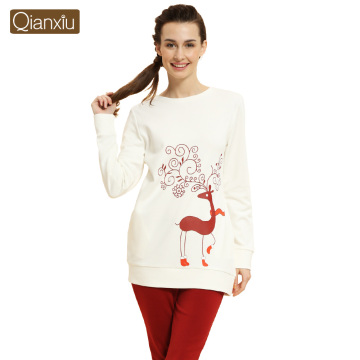 Qianxiu hot selling comfortable women christmas sleepwear