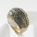 Металлического сплава горный хрусталь золото гальваническим палец кольцо новых прибытия моды элегантные кольца