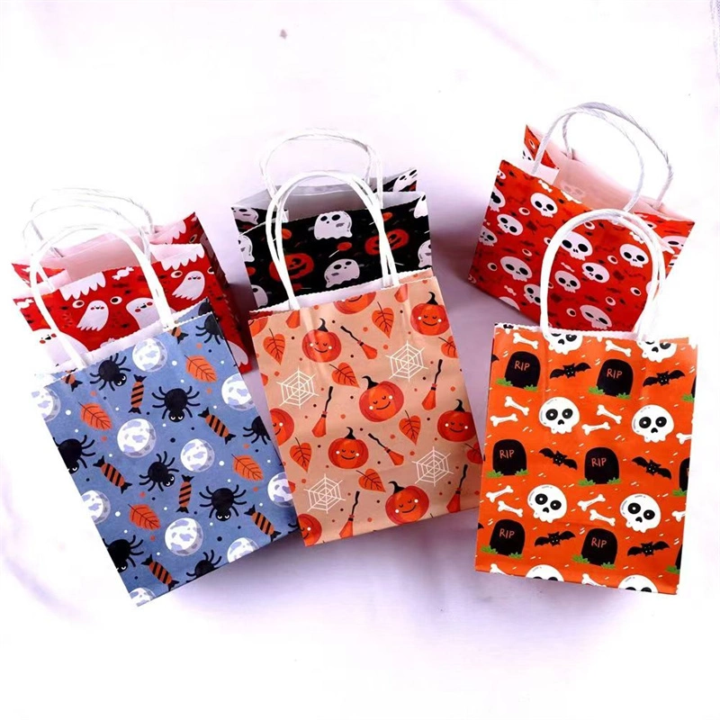 Christmas Kraft Paper Bag Christmas Gift Packaging Bag Gift Tote Bag Wedding Party Decoration Handbag