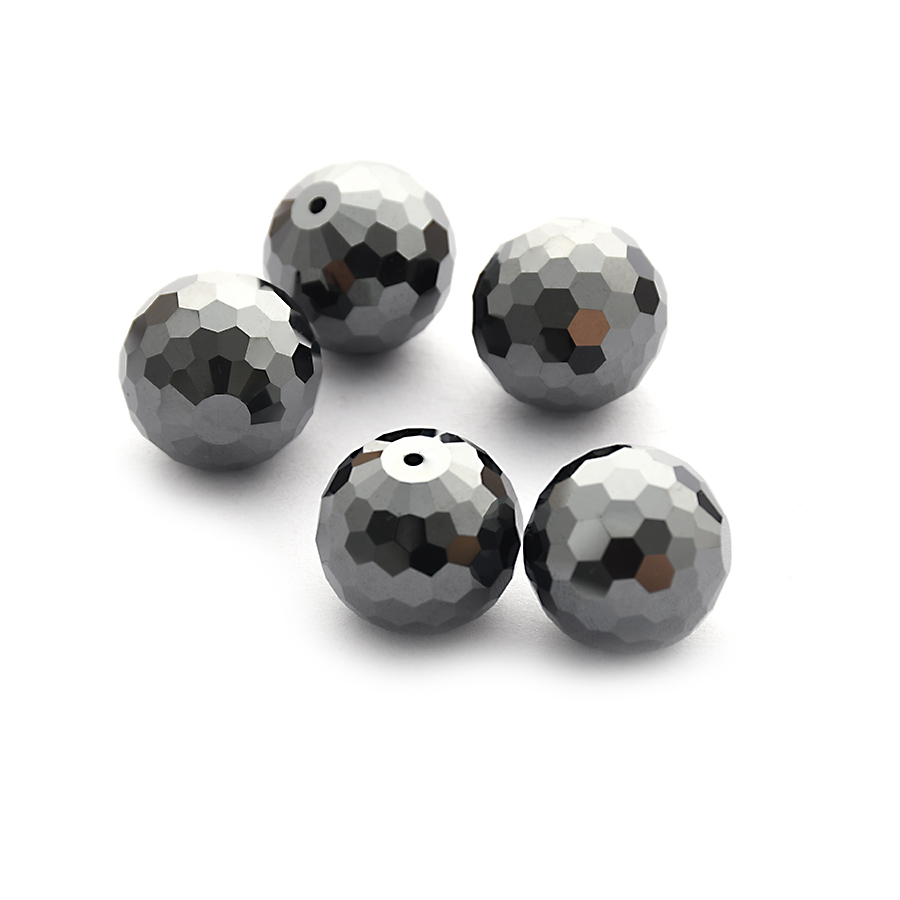 Hematite faceted beads