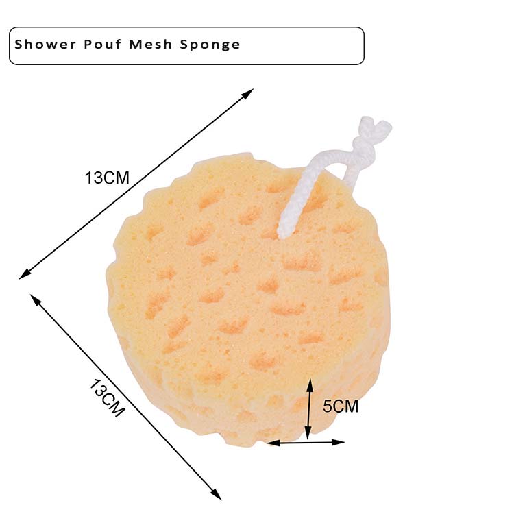 2022 Mauri Exfoliating Bath Sponge Esponja Body Dead Skin Remover Exfoliating Cleaning Shower Pouf Mesh Sponge With Hang Rope2 Jpg