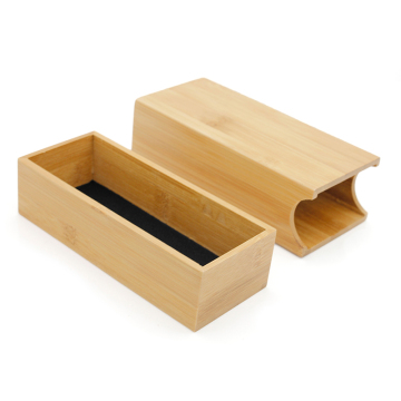 Custom Logo Wholesale Square Box Packaging Bamboo Sunglasses Case