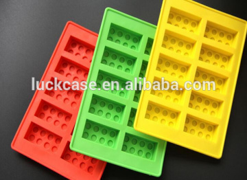 2016 Wholesale Fun Brick Ice Cube Tray Silicone Mould Build Block Fun Bricks Ice Cream Tools