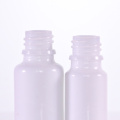 Opal white glass pump bottles with clear cover