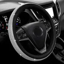 DDC new diamond leather car steering wheel cover