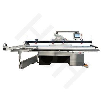 หน้าจอสัมผัส PLC ควบคุม CNC Wood Panel Machine พร้อมโต๊ะเลื่อน