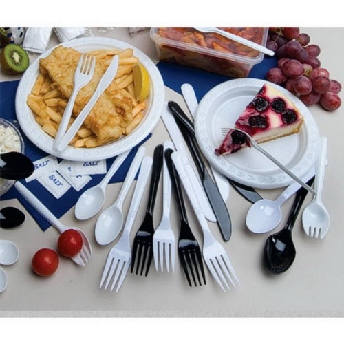 Disposable Plastic Fork Plastic Spoon Plastic Multifunction Cutlery Knife Fork Spoon Set