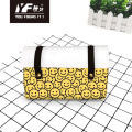 Custom face expression​ style camouflagestyle PU leather handbag cosmetic bag pencil case&bag multifunctional bag