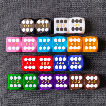 Bescon Colorful Solid Professional Precision Dice Round Corner 9/16" (14.3mm), Solid Colors Precision Backgammon Dice 14.3MM