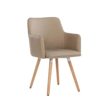 Nordic Modern Design Fabric Seat Wooden Legs Dining Chair Manufacturer Supplier Wholesale