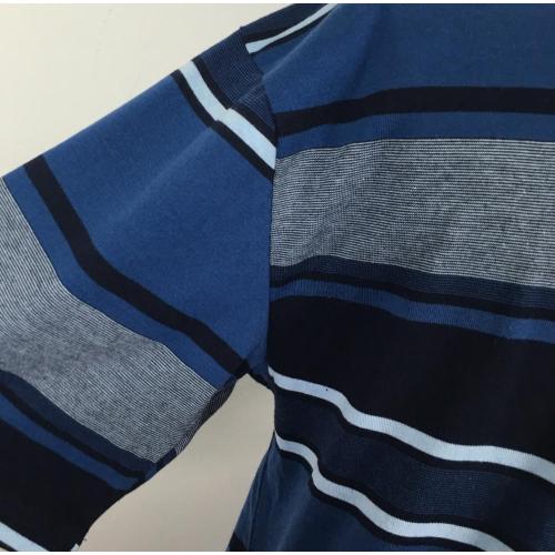 Custom Design Stripes Washed Yarn Dyed Polo T-shirt