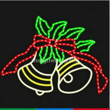 LED christmas bell light,decor motif  rope light