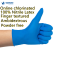 Résistance chimique Latex Gants de nitrile sans