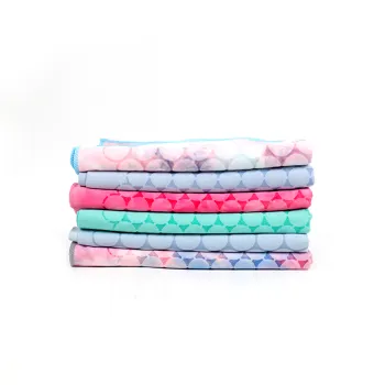 New design Eco Friendly High Quality Non-slip Custom Printed Double Sided Suede Silicon Grip Dotted Microfiber Yoga Towel