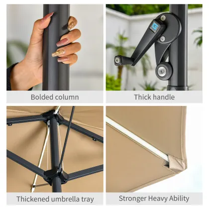 ZUOAN Large Size LED Strip Umbrellas for Outdoor Furniture - Wholesale Factory Prices