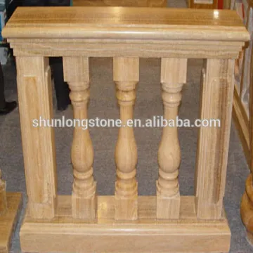 Yellow marble balustrade & handrail,indoor handrails