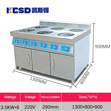 Multi Head Commercial Induction Cooker 3500W Desktop 4-Head Casserole Multi Function Six Head Vertical Stove