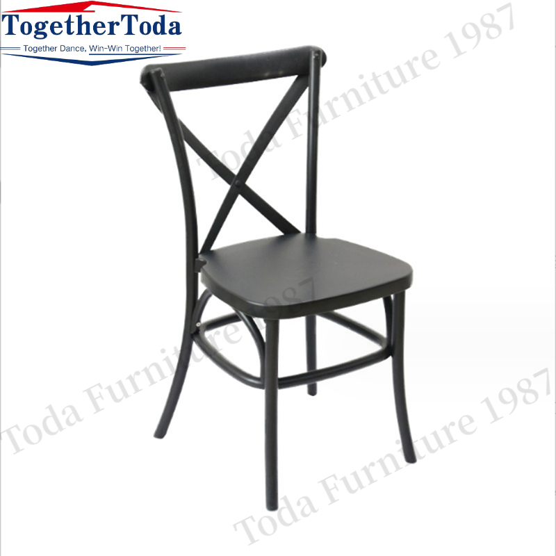 Resin chair with back for hotels and weddings