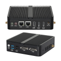 Fanless Mini PC J6412 N100 RS232 Paparan Triple