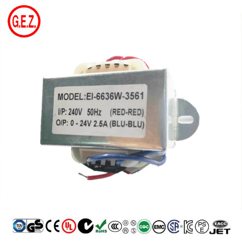 220v 24v Single Phaseva Transformer EI-66 Power Transformer