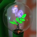 Flower pattern decorative LED light bulb