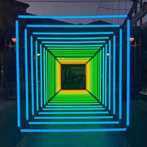 DMX ARTNET 3D RGB LED Meteor Shower Light Tube