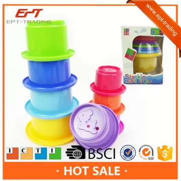 Reaction speed training cup stacking toy