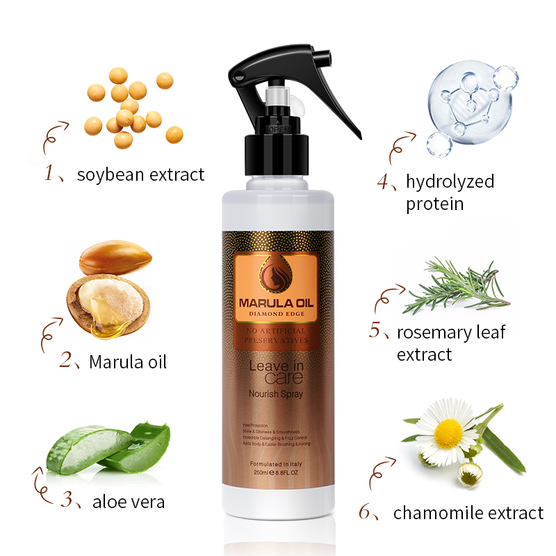 Marula Oil Nourish Hair Detangler for African Hair Care Leave In Treatment
