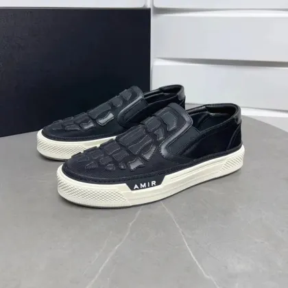 Luxury Amiry Canvas Shoes - Embroidered 'Am' Letter Style Trainer
