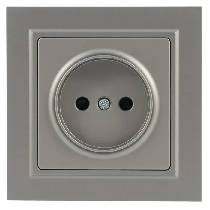 10A Soket Rusia Tanpa Mekanisme Grounding Putih