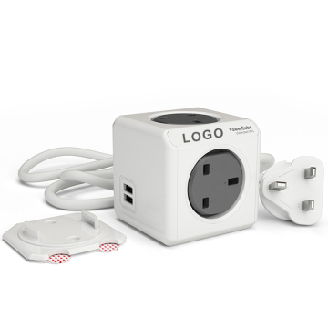 2024 EU Multifunktionell Power Cube -uttag med 20W USB trådlös snabbladdning